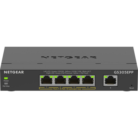 Netgear 5PT GE Plus Switch W/HI-PWR Référence: W126258131