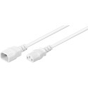 MicroConnect Power Cord C13 - C14 3m White Référence: PE040630W