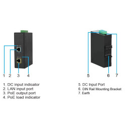 MicroConnect 30W 802.3af/at PoE Injector Reference: W125840348