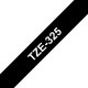 Brother TZE325 9MM WHITE ON BLACK TAPE