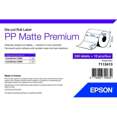 Epson Printer Label White Référence: W128781467