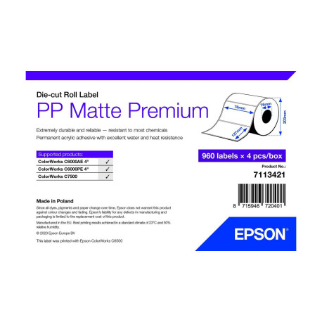 Epson Printer Label White Référence: W128781475