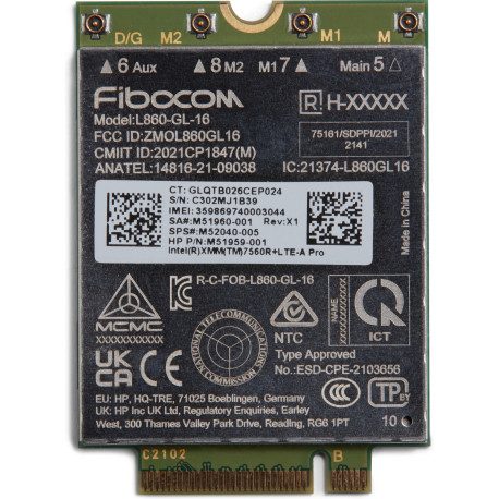 HP XMM 7560 R+ LTE-Advanced Pro Référence: W128485646