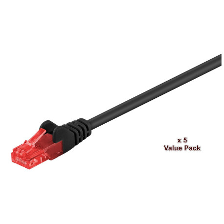 MicroConnect U/UTP CAT6 15M Black 5 PACK Référence: V-UTP615SVP