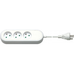 MicroConnect 3-way Danish Socket 3M White Reference: GRU0033WDK