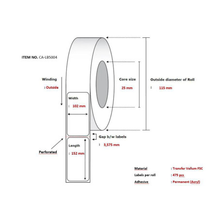 Capture Label 102x152, Core 25, Reference: W127168673