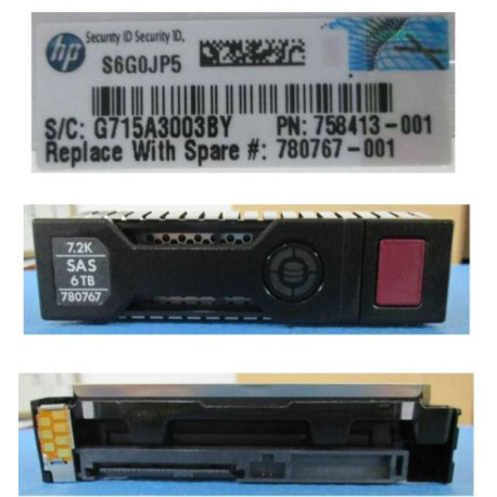 HP DRV HD 6TB 6G 7.2K 3.5 SAS Référence: 780767-001