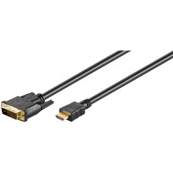 MicroConnect HDMI 19 - DVI-D M-M Cable 1.8m Reference: HDM192411.8