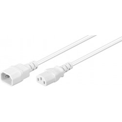 MicroConnect Power Cord C13 - C14 1m White Reference: PE040610W