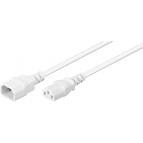 MicroConnect Power Cord C13 - C14 1m White Reference: PE040610W