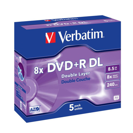 Verbatim DVD+R Double Layer 8X 8.5GB Référence: 43541