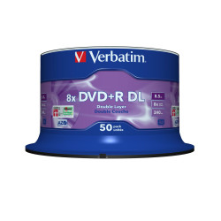 Verbatim DVD+R DL 8x Matt Silv. 50pk Référence: 43758