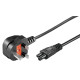 MicroConnect Power Cord UK - C5 1m Black Référence: PE090810