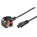 MicroConnect Power Cord UK - C5 1m Black Référence: PE090810