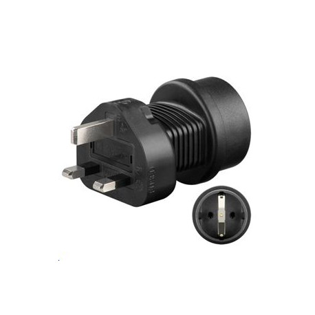 MicroConnect Universal adapter Schuko to UK Reference: PETRAVEL1