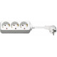 MicroConnect 3-way Schuko Socket 1.8M White Reference: GRU003W