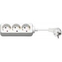 MicroConnect 3-way Schuko Socket 1.8M White Reference: GRU003W