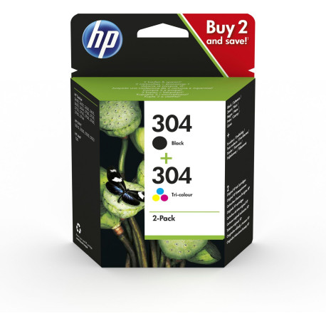 HP 304 2-Pack Black/Tri-color Reference: 3JB05AE