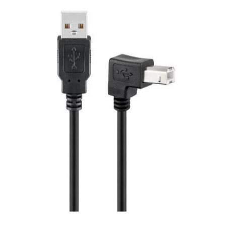 MicroConnect USB2.0 A-B 1.8m M-M, Black Référence: USBAB2ANGLED2