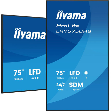 iiyama 75 3840x2160, UHD IPS panel, Référence: W129145778