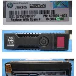 HP DRV HD 3TB 6G 7.2K 3.5 SATA Référence: W129149563 