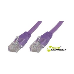 MicroConnect U/UTP CAT6 0.5M Purple PVC Ref: B-UTP6005P