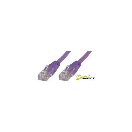 MicroConnect U/UTP CAT6 0.5M Purple PVC Ref: B-UTP6005P