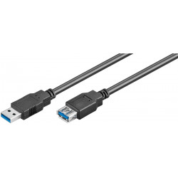 MicroConnect USB3.0 A-A 3m M-F, Black Reference: USB3.0AAF3B