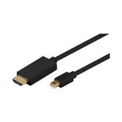 MicroConnect Mini Displayport-HDMI M-M 1m Ref: MDPHDMI1B-4K