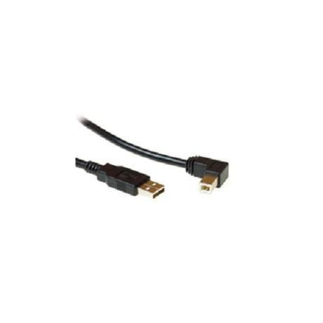 MicroConnect USB2.0 A-B 1.8m M-M, Black Reference: USBAB2ANGLED2