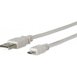 MicroConnect Micro USB Cable, Grey, 5m Reference: USBABMICRO5G