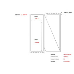 Capture Label 106x251, Core Fanfold. Référence: CA-LB3049