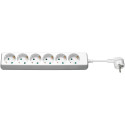 MicroConnect 6-way Schuko Socket 5M White Reference: W128241817