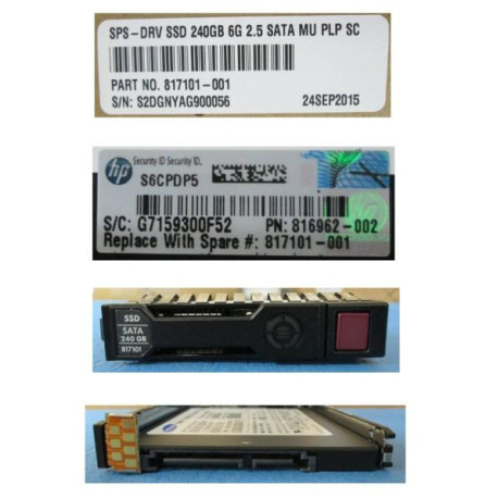 HP hot-plug SSD 240GB 2.5Inch SFF Référence: W128846953 