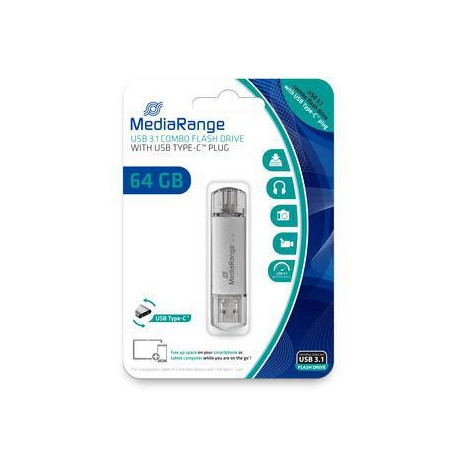 MediaRange USB-Stick 64 GB USB 3.1 combo Reference: MR937