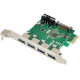 MicroConnect 4 port USB 3.0 PCIe card Reference: MC-USB3.0-F3B1