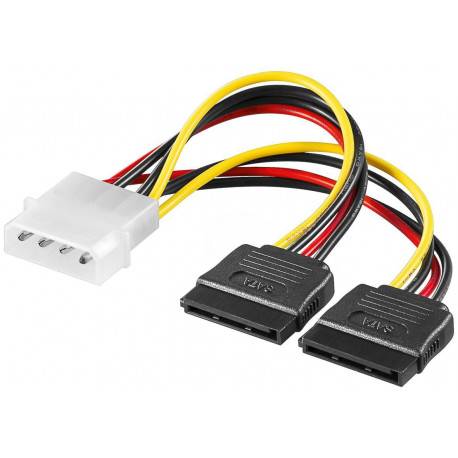 MicroConnect SATA Power 4pin-2x15pin 0,13m Reference: PI01092