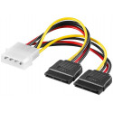 MicroConnect SATA Power 4pin-2x15pin 0,13m Reference: PI01092
