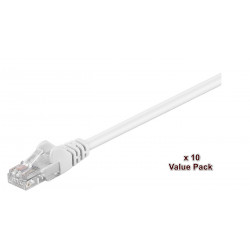 MicroConnect U/UTP CAT5e 0.5m White10 Pack Reference: V-UTP5005WVP
