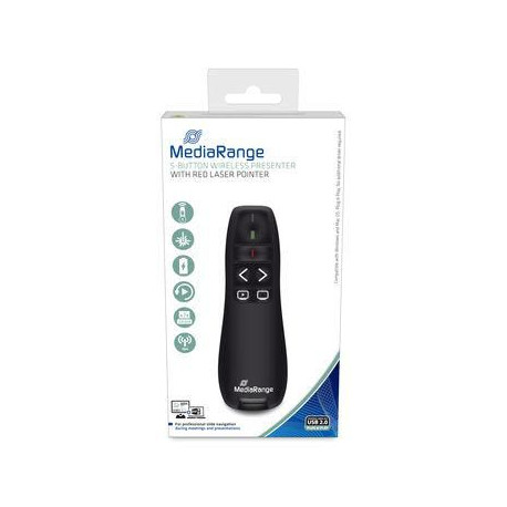 MediaRange Wireless Presenter Rf Black Reference: W128288590