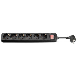 MicroConnect 6-way Schuko Socket 5M Black Reference: W126451137