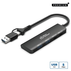 MicroConnect Premium 4-port USB hub 2x Référence: W128844617