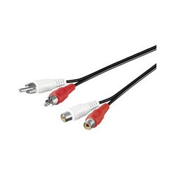 MicroConnect 2xRCA - 2xRCA 2,5m M-F Ref: AUDCH3