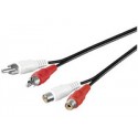 MicroConnect 2xRCA - 2xRCA 2,5m M-F Ref: AUDCH3