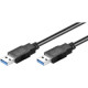 MicroConnect USB3.0 A-A 3m M-M, BLACK Reference: USB3.0AA3B