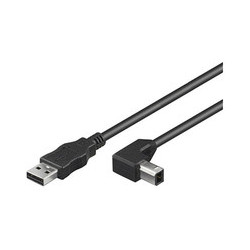 MicroConnect USB2.0 A-B 1m M-M Reference: USBAB1ANGLED