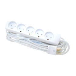 E-Line Stikdåse 5R Hvid M/J 5 Meter Référence: W128374224