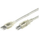 MicroConnect USB2.0 A-B 5m M-M,Transparent Reference: USBAB5T