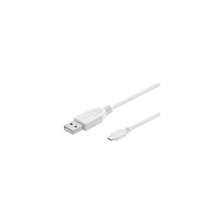 MicroConnect USB A - Micro USB B 5P 1,8m Reference: USBABMICRO18W