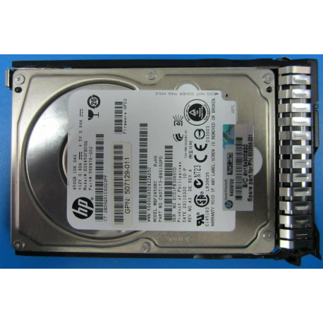 Hewlett Packard Enterprise 450Gb 6G SAS HDD 10K 2.5in SC Reference: 653956-001